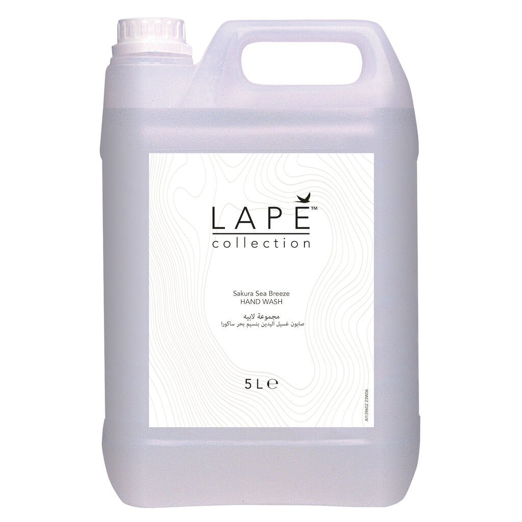 LAPĒ Collection Sakura Sea Breeze Hand Wash 2x5L - Lavamani idratanti e profumati certificati Nordic Swan